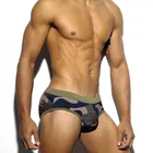 Армейский Камуфляжный мужской купальник, сексуальный купальник с мешочком пуш-ап, мужские плавки, брифы, бикини, купальный костюм для серфинга Sunga с заниженной талией