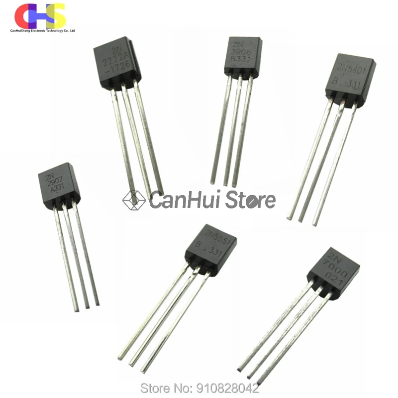 100 шт. 2N2222 2N2907 2N3904 2N3906 2N5401 2N5551 2N7000 TO 92 TO92 новый оригинальный транзистор|Диоды| |