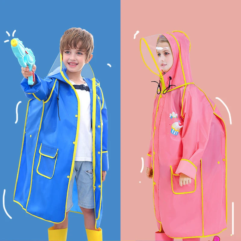 Дождевик из ткани Оксфорд детское пончо от дождя для мальчиков и девочек с
