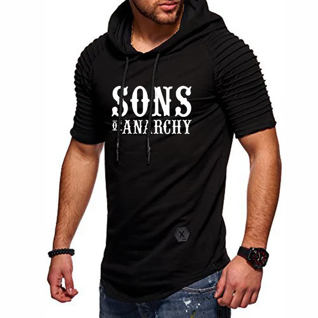 Мужская футболка для детей SOA Sons of anarchy летняя хлопковая однотонная толстовка с