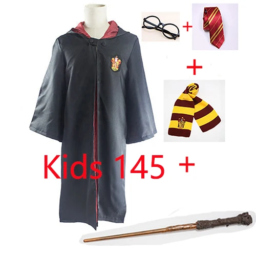 Kids 145 Волшебная палочка Ravenclaw Gryffindor Hufflepuff Slytherin, волшебная палочка для косплея, костюмы робы, накидка на Хэллоуин, рождественский подарок - Цвет: Kids 145