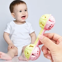 j60b 3 pcs double head baby rattles hands shake bell toys double headed child musical instrument rattle shaker early education