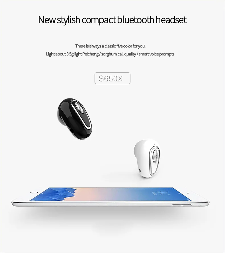 Беспроводные наушники Bluetooth V4.1, спортивные наушники с микрофоном, гарнитура, мини-вкладыши для всех телефонов huawei Xiaomi