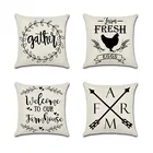 Льняная декоративная наволочка для дивана, комнаты, кухни