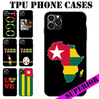 for iphone 5 6 7 8 s xr x plus 11 pro max se 2020 togo flag coat of arms theme soft tpu phone cases