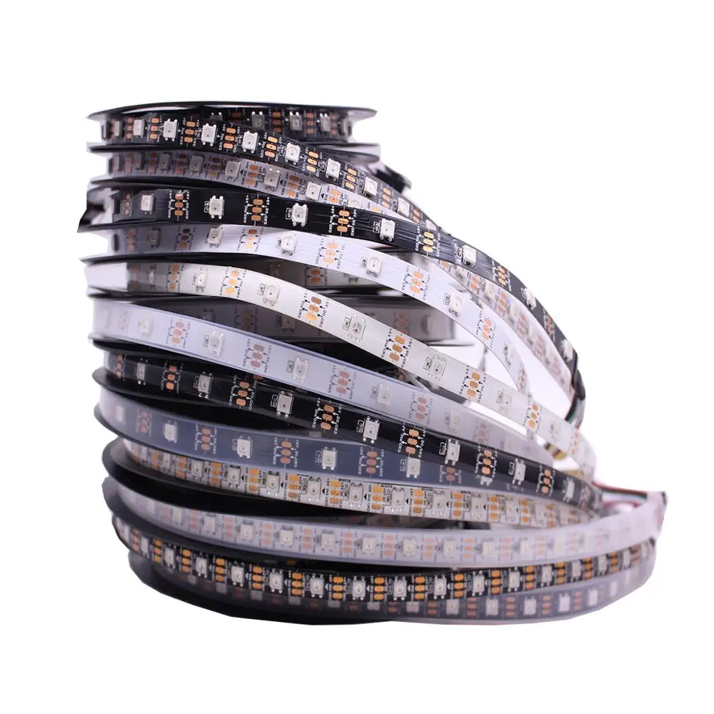 Индивидуально адресуемых 1 м 5 м водонепроницаемый ip65 ip67 5050 rgb 30 60 144 led/m 5v ws2811 ws2812 ws2812b Светодиодные полосы
