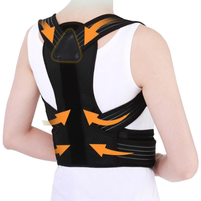 

Humpback Prevent Magnetic Black Men Women Upper Back Brace Posture Corrector Shoulder Clavicle Strap Lumbar Support Belt Band