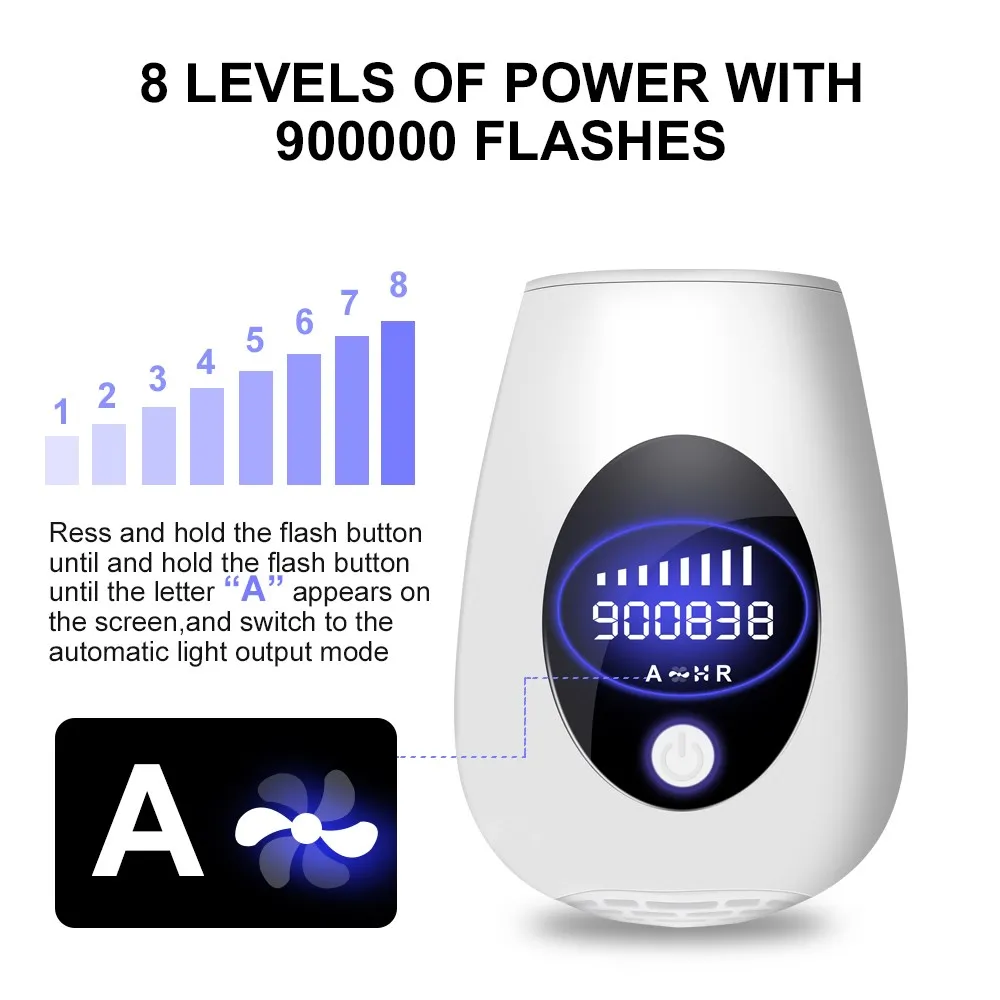 

IPL Hair Removal for Women and Men Permanent Painless Laser Hair Removal System 500,000 Hair Remover Treatment for Whole Body