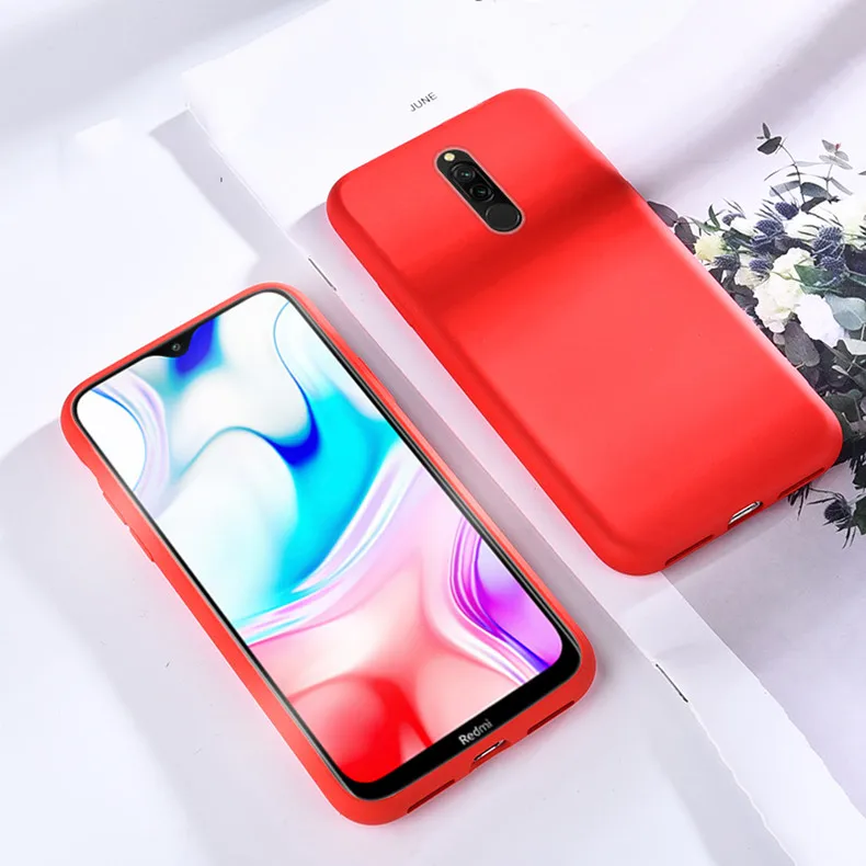 Жидкий силиконовый чехол для Redmi 8, 8A, чехол-бампер, противоударный чехол, мягкий ТПУ чехол для телефона, для Xiaomi Redmi 8, 8A, 8 a, чехол Global