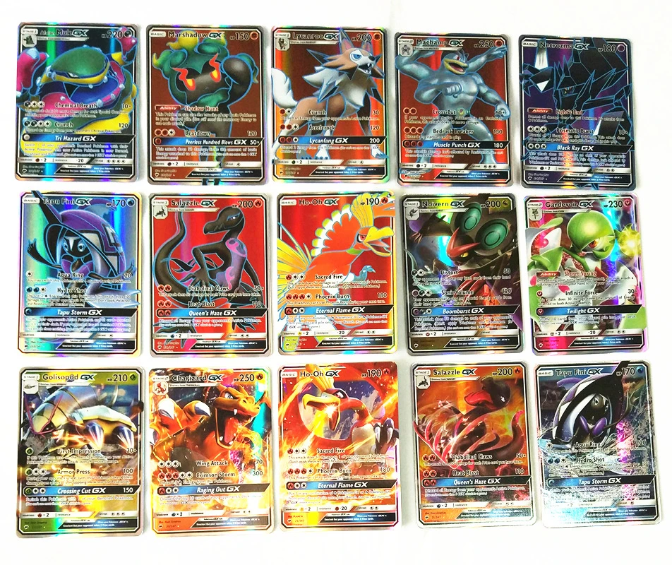 

200 Pcs GX MEGA Shining TAKARA TOMY Cards Game Battle Carte 100pcs Trading Cards Game Children Toy