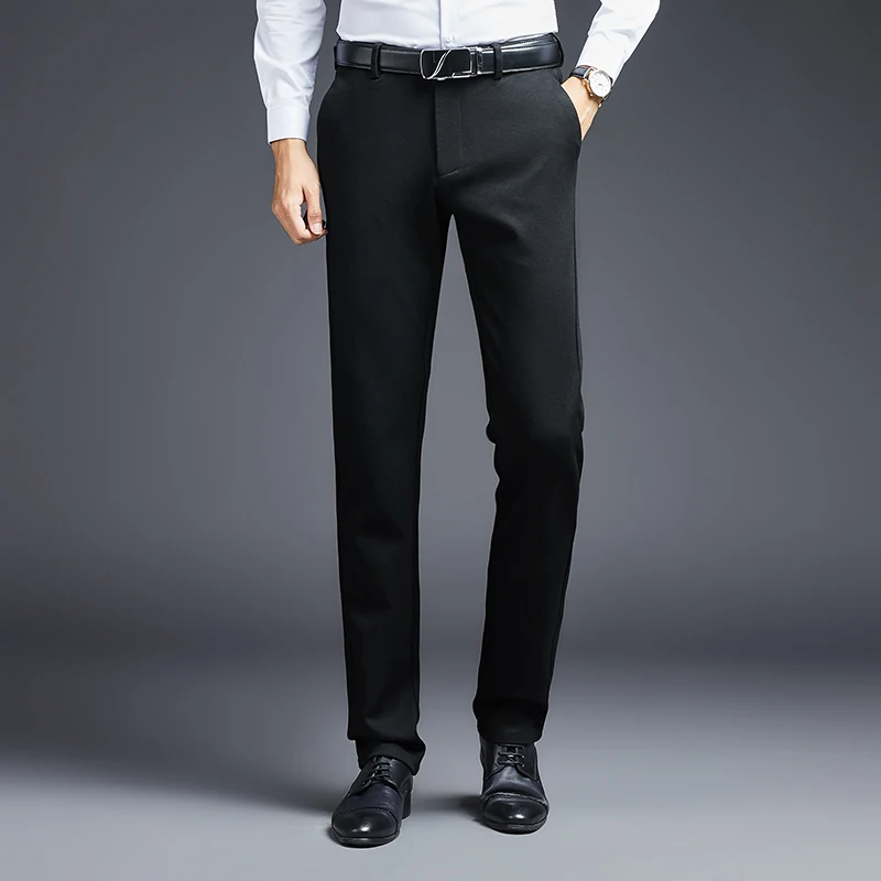 

Men's Trousers Middle-aged Men Trousers Thin Casual Loose Pant Solid Color High Waist Man Trouser Pants for Male Large Size 40