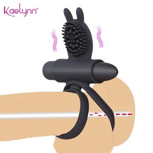 Вибрирующие Кольца для пениса устройство для эрекции мужское Пояс верности кольцо для задержки эякуляции стимулятор двойное кольцо долговечный секс-шоп