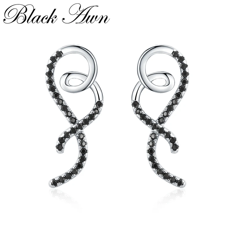 

BLACK AWN 2020 New Trendy 925 Sterling Silver Jewelry Straw Rope Stud Earrings For Women Natural Femme Boucle D'oreille I115