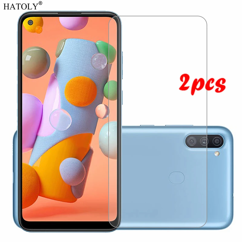 2 uds vidrio templado para Samsung Galaxy A11 Protector de pantalla ultrafino para Samsung Galaxy A11 pel&iacute;cula Samsung A11 A 11 A115f vidrio-0