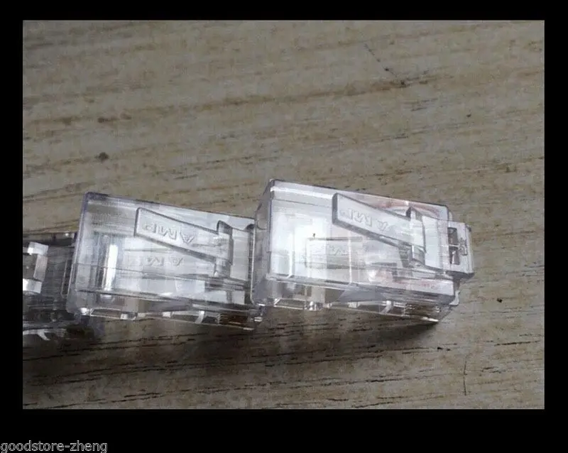 100 шт./лот AMP Высокое качество Кристалл CAT5e RJ45 разъем сетевой разъем
