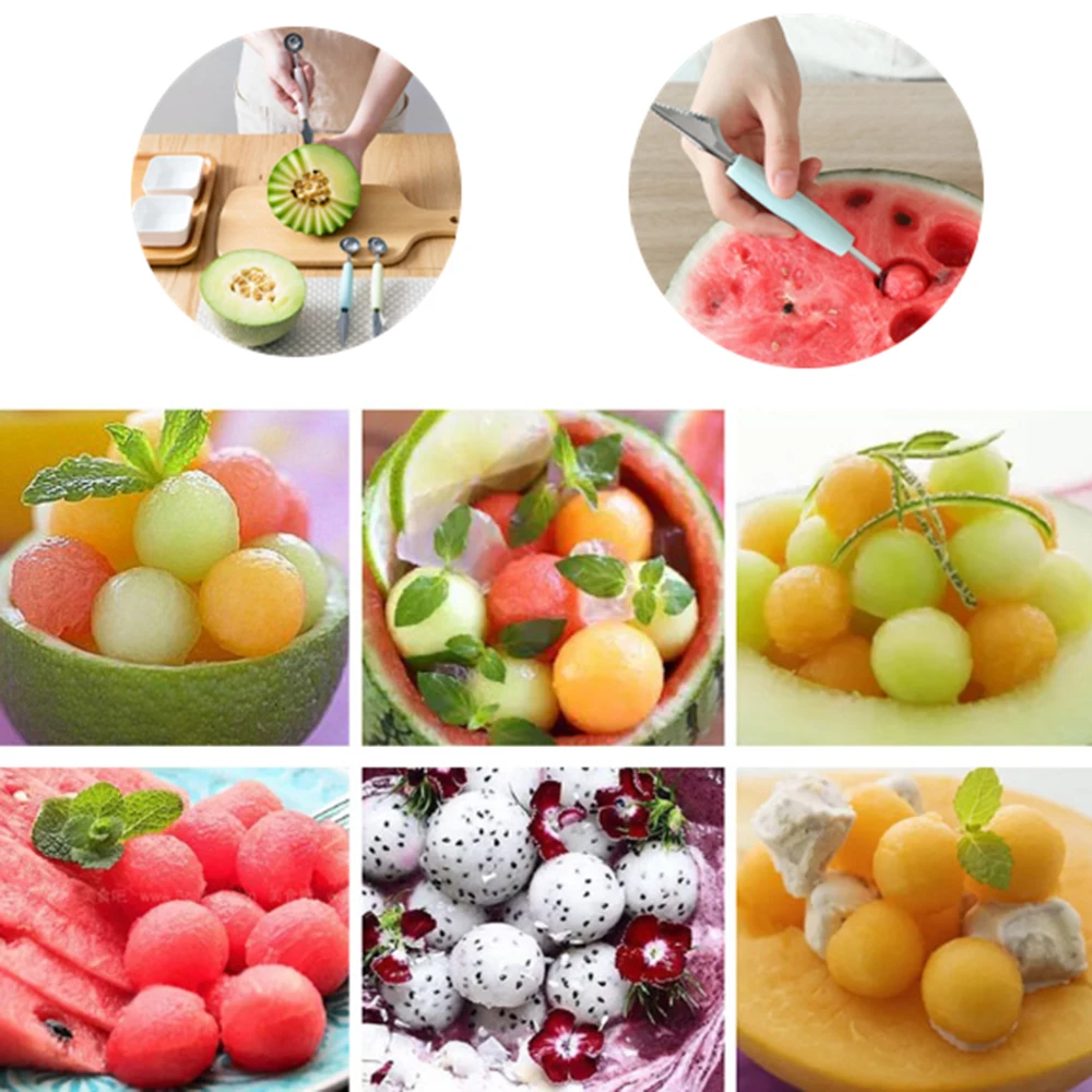 2в1 ложка шарик для мороженого DIY ассортимент фруктов копание ложки грейпфрут