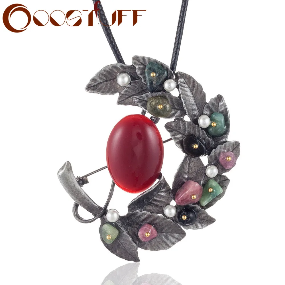 Винтажное длинное ожерелье с подвеской в виде листа Длинные ожерелья и подвески