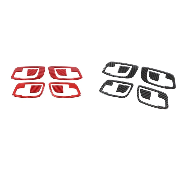 

Car Inner Door Handle Bowl Trim Decor Cover Carbon Fiber for Dodge Charger Chrysler 300C 2011-2020