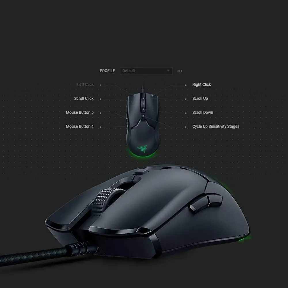 Крутая черная Viper Mini Edition оптическая компьютерная cf-проводная игровая мышь