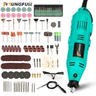 220V электрическая дрель мини лазерного гравера гравировка ручка роторный инструмент Мощность инструменты дремель для обработки дерева дрель с 195 шт. аксессуары