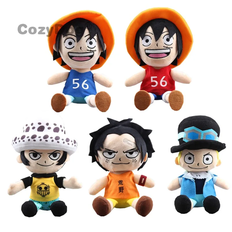 Плюшевые игрушки Luffy Trafalgar Law Ace аниме цельный кукла плюшевая детский подарок на