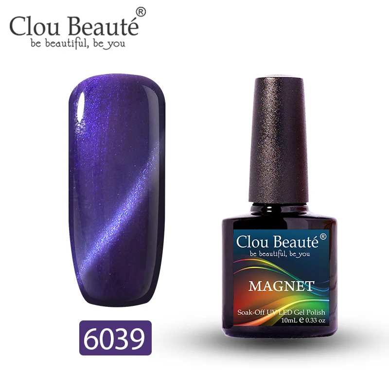 6039 Clou Beaute Гель-лак для кошачьих глаз 46 цветов маникюрный Декор гель лак для ногтей отмачиваемый лак для ногтей 10 мл Полупостоянный лак для ногтей - Цвет: 6039