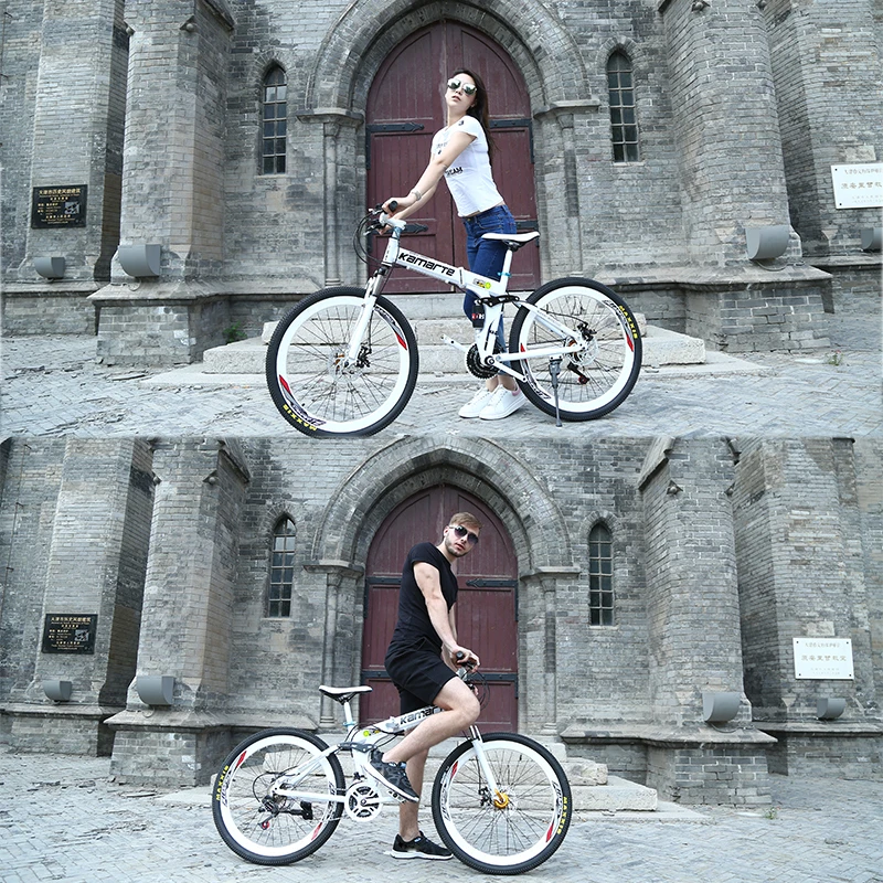 Складной велосипедный велосипед 26 дюймовые стальные 21 скоростные велосипеды