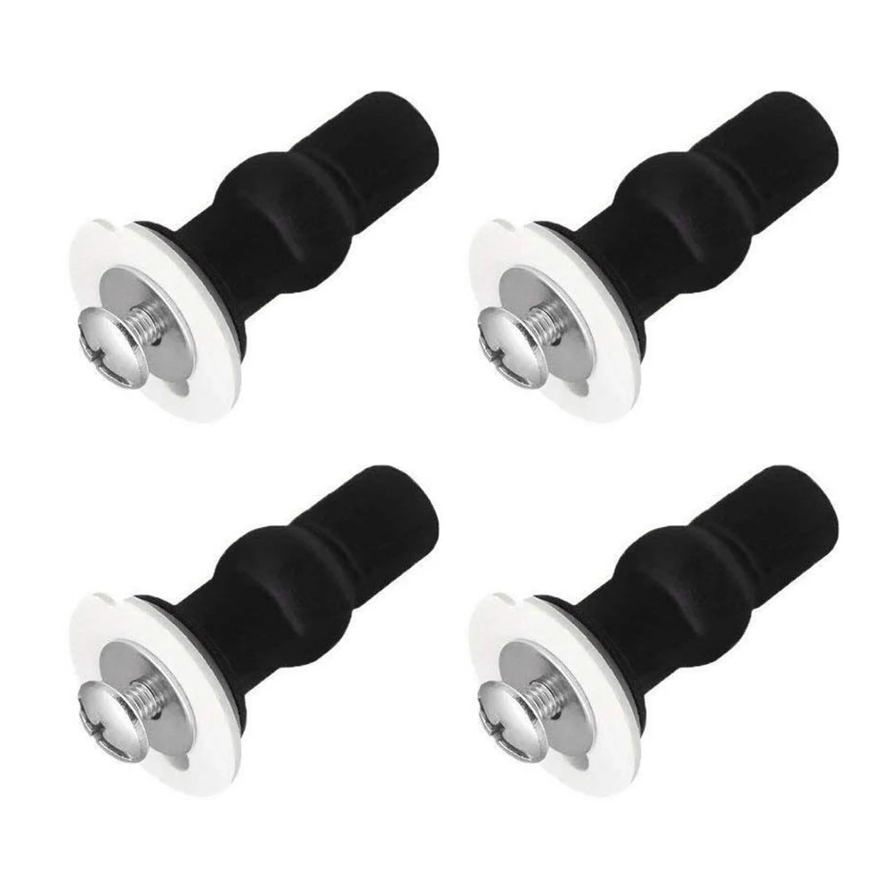 

4 Pcs Toilet Seat Locking Professional Tool Hinges Universal Replacement Fixing Reusable With Gasket Rubber Expansion Screws