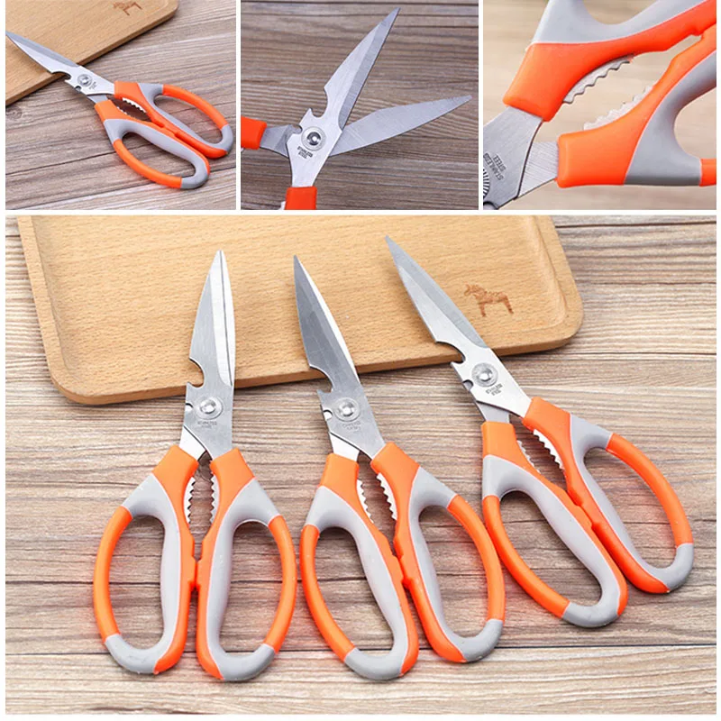 Multifunction Stainless Steel Kitchen Scissors Bottle Opener Fish Scales Shrimp Crab Chicken Duck NutCracker Walnut Clip Crusher | Дом и сад