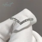 Кольцо inbeaut из серебра 0,15 пробы с муассанитом, 18 К, с превосходной огранкой, 925 карат