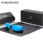Солнцезащитные очки Мужские KINGSEVEN, квадратные, без оправы, с зеркальными линзами, TR90