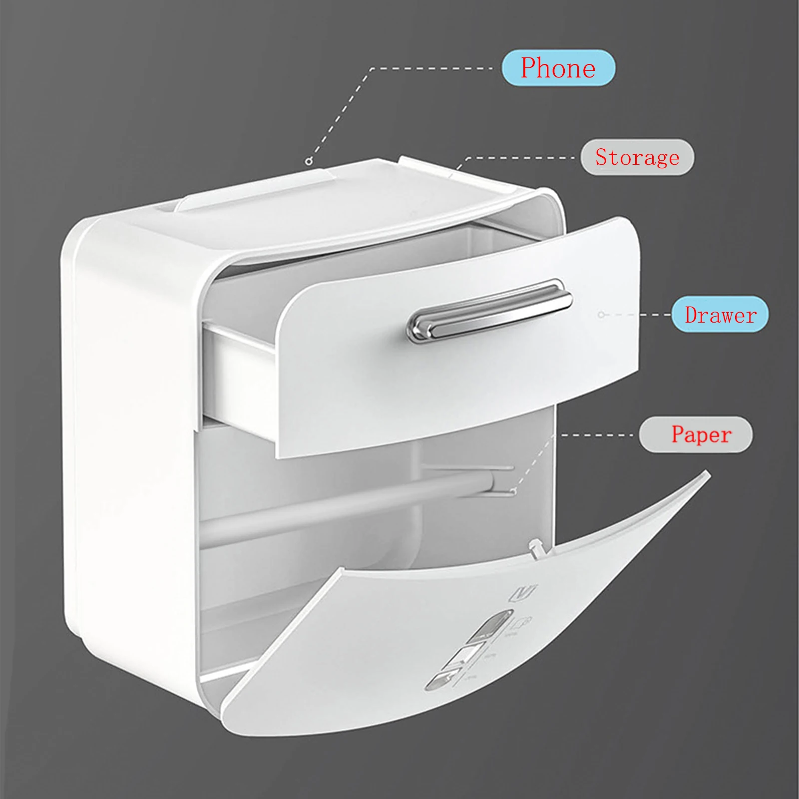 Водонепроницаемый настенный держатель для туалетной бумаги поднос рулонная