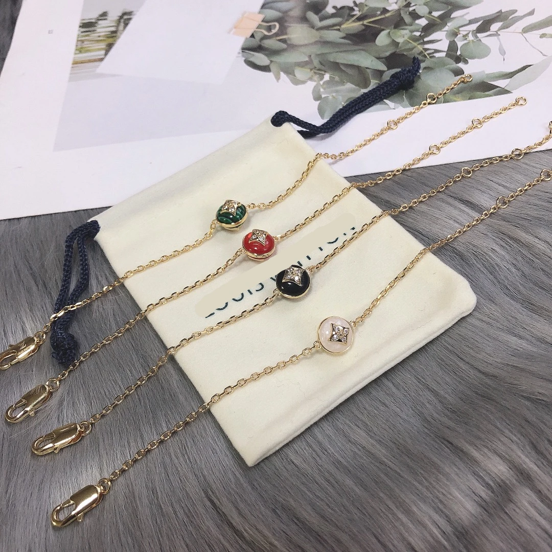 

CJ107989 Fashion Flower Shell Resin Bracelet High Quality Adjustable Chain Delicate Colorful Women Designer Jewelry
