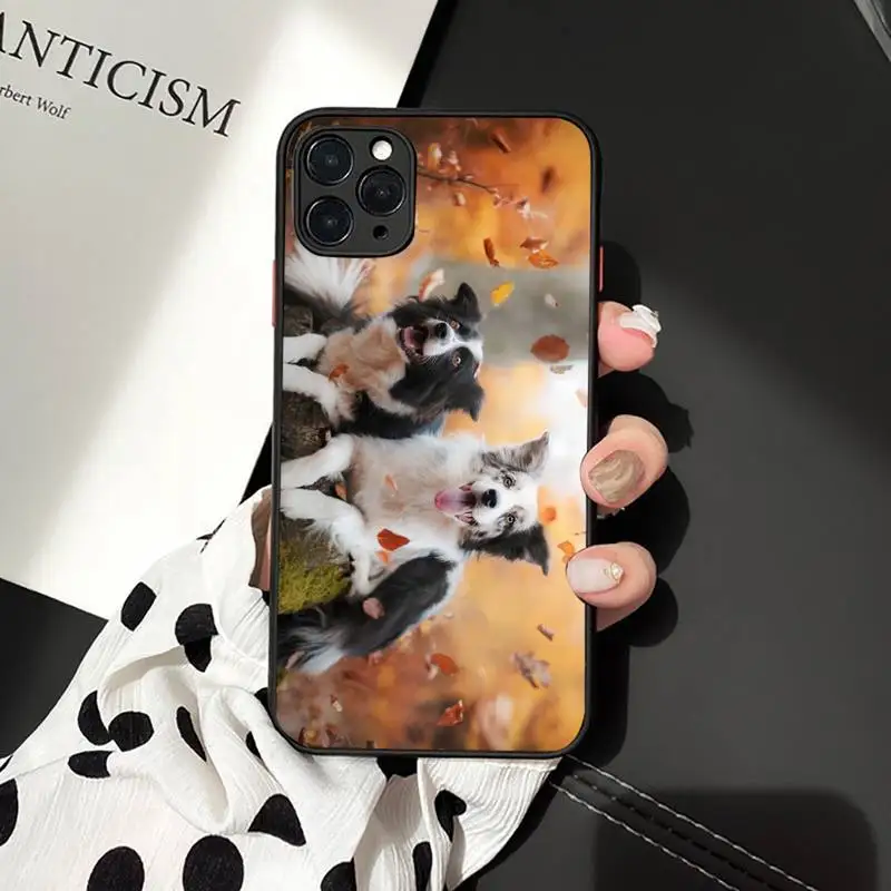 

Border Collie Dog Breed Phone Case Matte Transparent for iPhone 7 8 11 12 s mini pro X XS XR MAX Plus cover funda