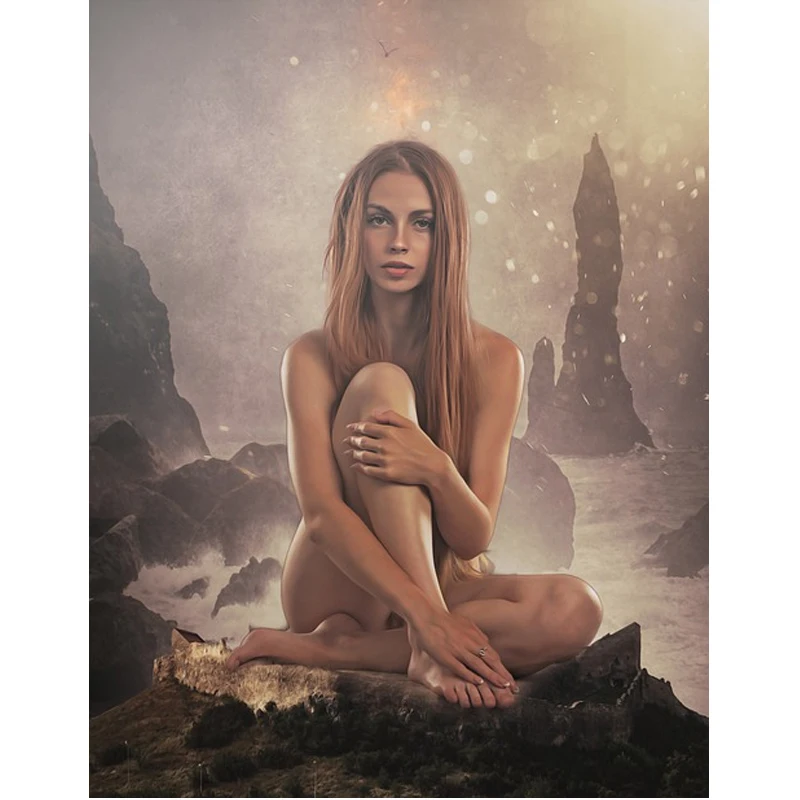 Фантазия портрет полный 5D алмазная вышивка голый рисунок искусство Сексуальная