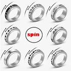 Кольцо для беспокойства для женщин и мужчин, кольца-Спиннер из нержавеющей стали, свободно вращающиеся, антистрессовые аксессуары, ювелирные изделия, 2021 подарки