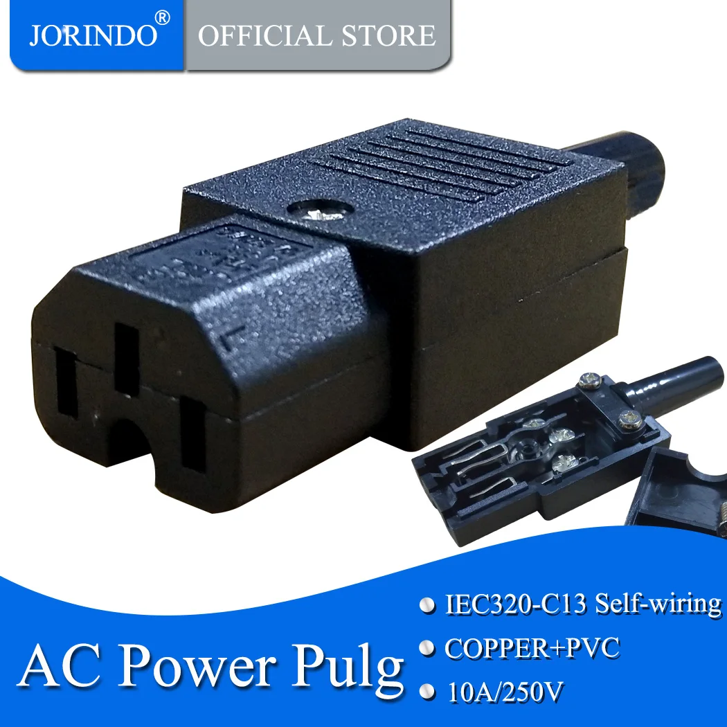JORINDO IEC C15 вниз угол Rewirable горизонтальный разъем 125 V-250 V C13 90 штекер градусов |