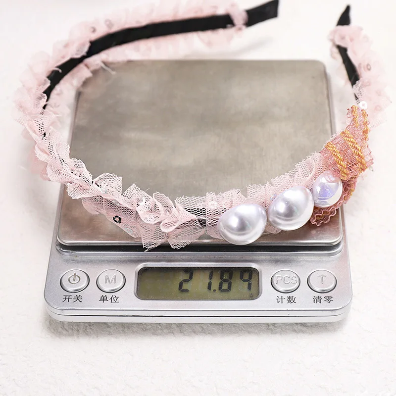 

Exquisite Luxury Pearl HairbandHead Band For Women Lace Hair Bow Knotted Hair Hoop Hair Accessories