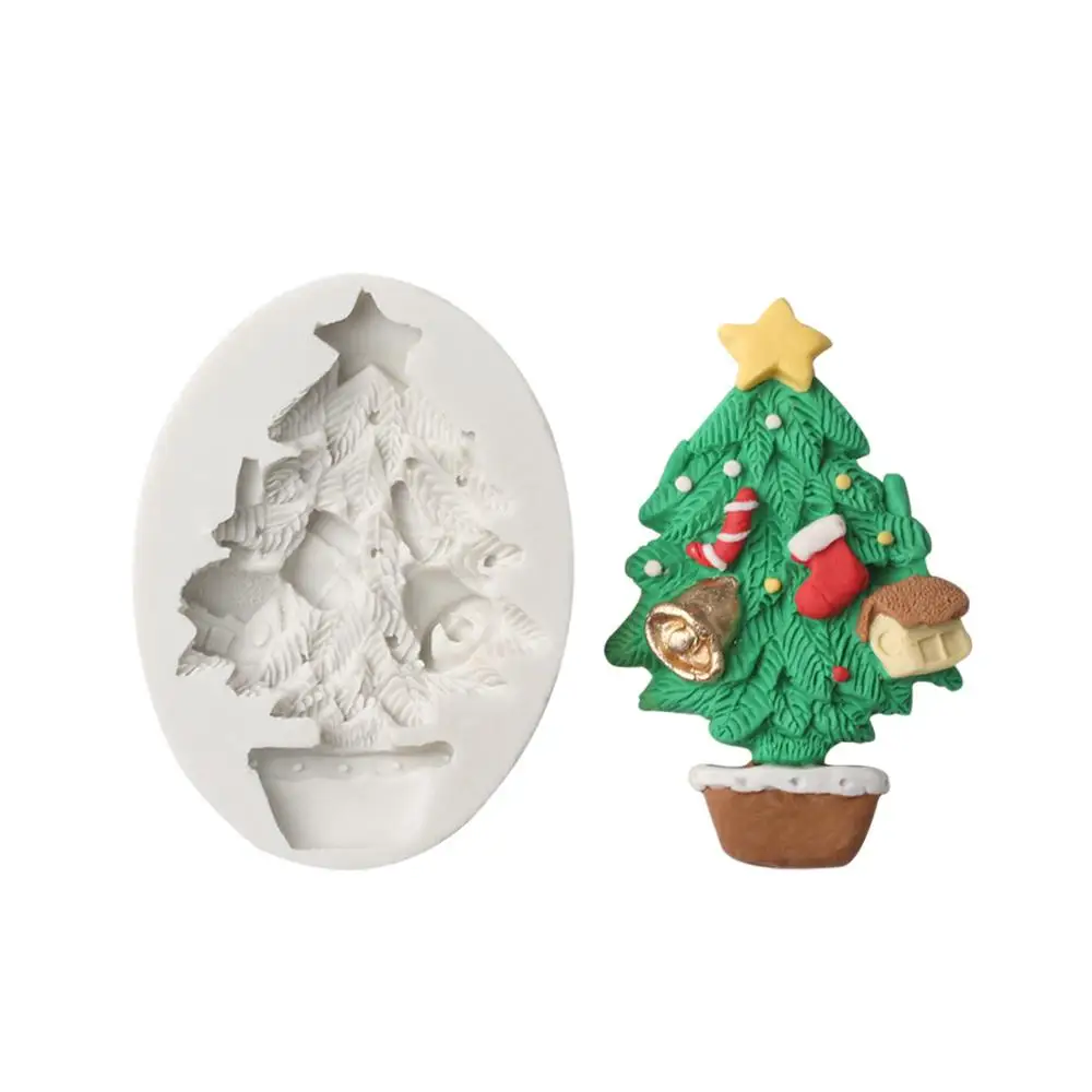 

Christmas Tree Snow Silicone Mold Dessert Cake Lace Decoration DIY Chocolate Candy Pastry Fondant Mold Resin Kitchen Baking Tool