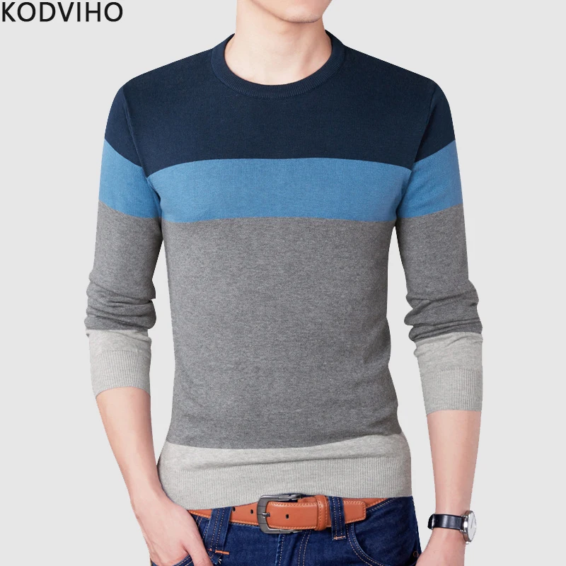 Свитер мужской повседневный приталенный пуловер трикотажные свитеры мужские