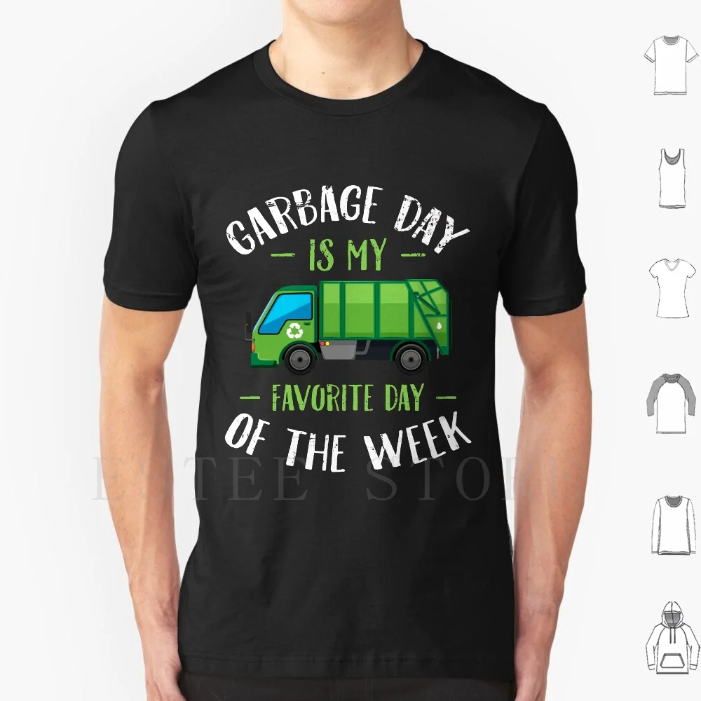 День мусора-мой любимый день недели-футболка для мусорного грузовика с принтом