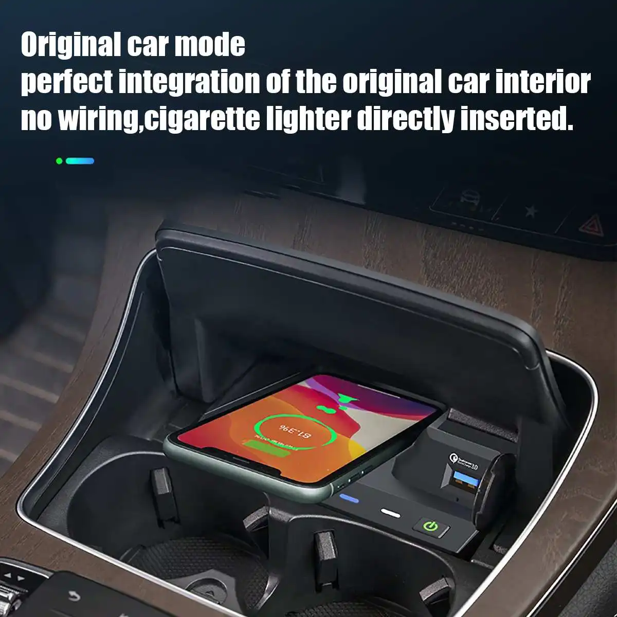 car wireless charger for mercedes benz w205 amg c43 c63 amg glc 43 glc63 x253 c class glc accessories mobile phone fast charging free global shipping