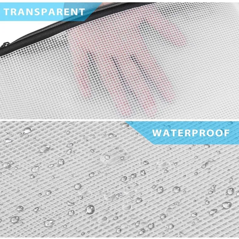 

30Pcs B6 Mesh Zipper Pouch 5.3X7.7Inch,Waterproof Zip Bag for School Office Supplies, Puzzles & Games Organizing Storage