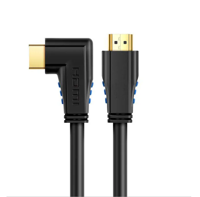 Белый HDMI 2,0 кабель 90 градусов прямоугольный HDMI кабель 2,0 3M 4 K/60 hz HDCP 2,2 HDR для PS4 Pro PC ноутбук HDTV - Цвет: Белый