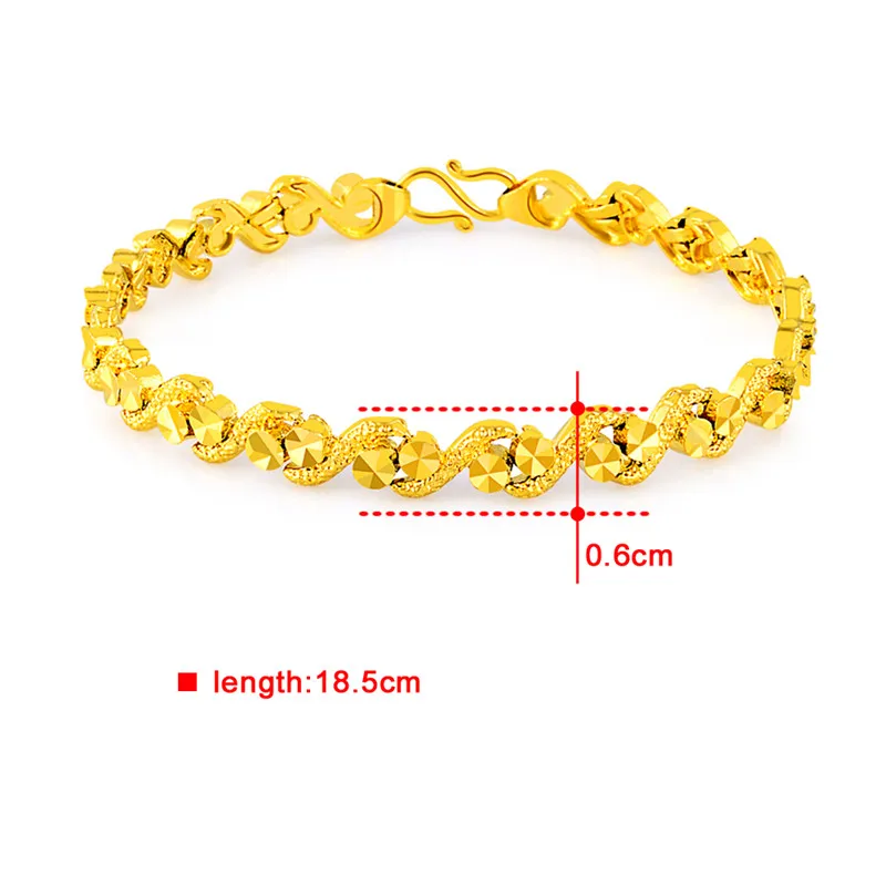 

New Style pure Gold Color Bracelets & Bangles For Girls / women,24k GP Unique Design bracelet,gold Luxury Women Wedding Jewelry