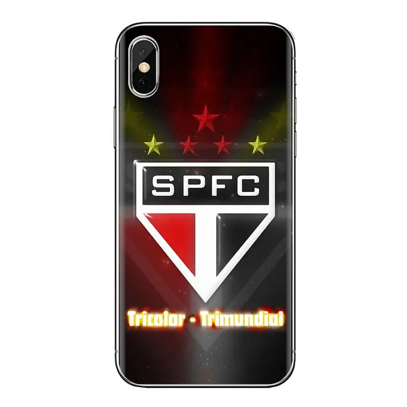 Sao Paulo FC SPFC Football Logo Soft Cover For iPhone XS Max XR X 4 4S 5 5S 5C SE 6 6S 7 8 Plus Samsung Galaxy J1 J3 J5 J7 A3 A5 |
