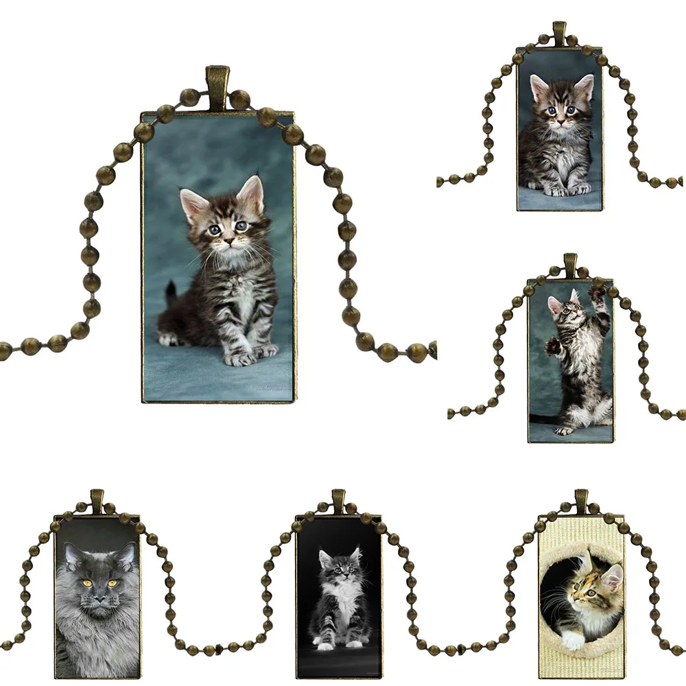 Pet Мейн кота серебристого цвета для женщин Ретро стиль дизайн Модные Винтажные