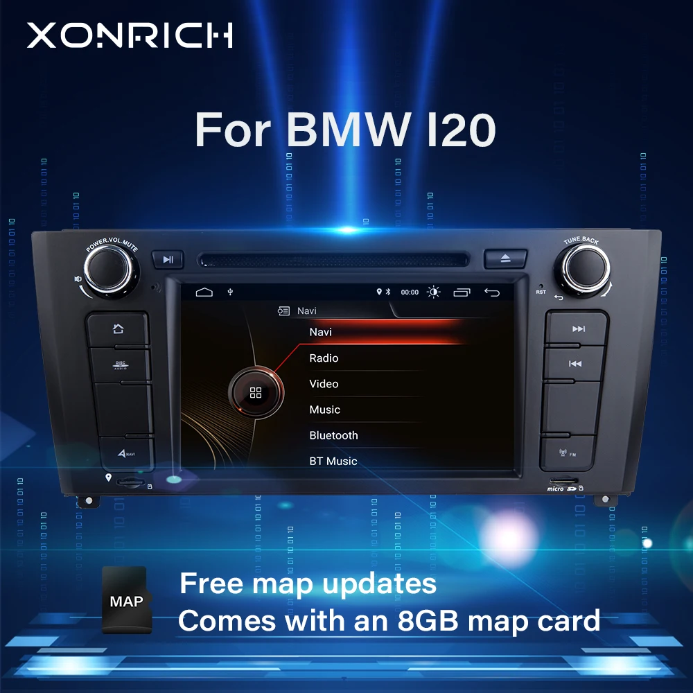 Xonrich Автомагнитола 1 Din автомобильный dvd плеер для BMW E87 серия E88 E82 E81 I20 GPS навигация