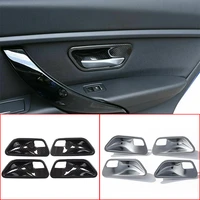 for bmw 3 4 series f30 f31 f32 f35 2013 2019 carbon fiber car interior door handle bowl frame covers trim sticker accessories