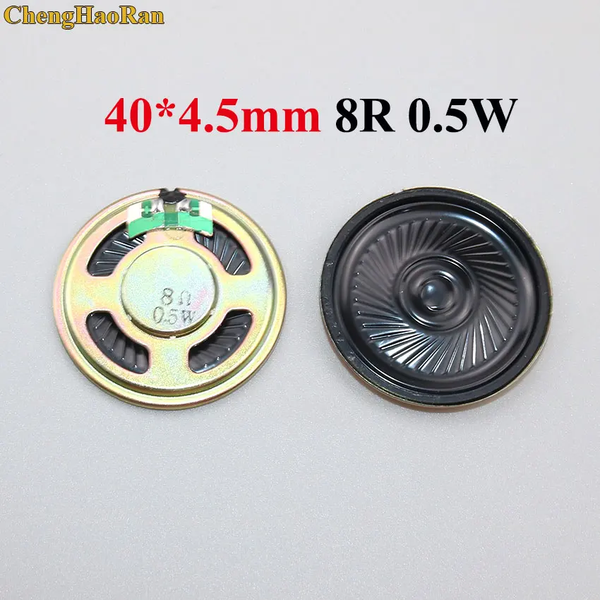 40mm 8R 0.5W ChengHaoRan 8 Ом 0,5 Вт звуковой громкоговоритель 8R 0,5 W 10 мм, 15 мм, 20 мм 23 мм 26 мм, 30 мм, 32 мм, 40 мм 50 мм громкий запасные части для динамиков - Цвет: 40mm 8R 0.5W